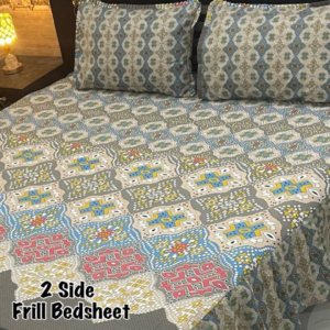 FRILL COTTON BEDSHEET-KING