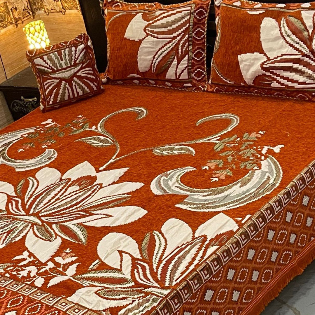VELVET JACQUARD 4PC BEDSHEET