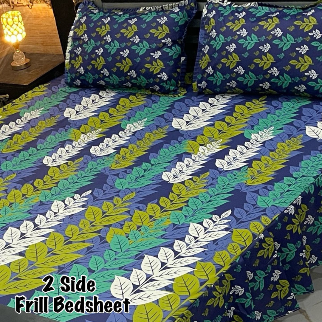 FRILL COTTON BEDSHEET-KING