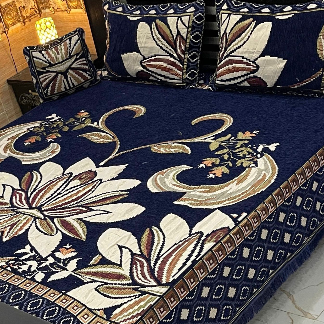 VELVET JACQUARD 4PC BEDSHEET